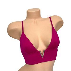 Victoria's Secret‎ SMALL Very Sexy Illusions Soft V-Hardware Plunge Bralette Bra
